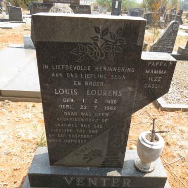 VENTER Louis Lourens 1958-1982