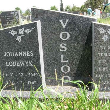 VOSLOO Johannes Lodewyk 1949-1987