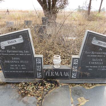 VERMAAK Louis Johannes Weitz 1923-1985 & Aletta Cornelia PRETORIUS 1925-1990