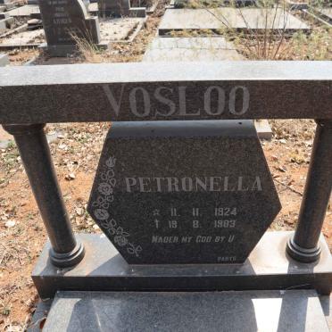VOSLOO Petronella 1924-1983