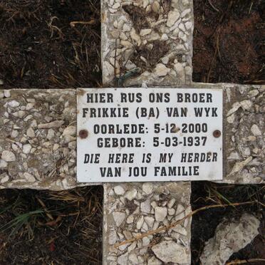 WYK Frikkie, van 1937-2000