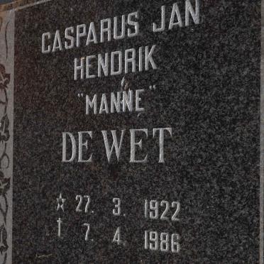WET Casparus Jan Hendrik, de 1922-1986