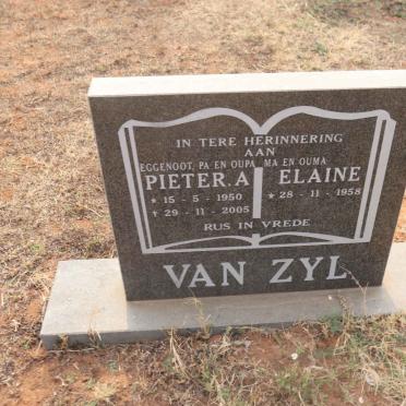 ZYL Pieter A., van 1950-2005 & Elaine 1958-