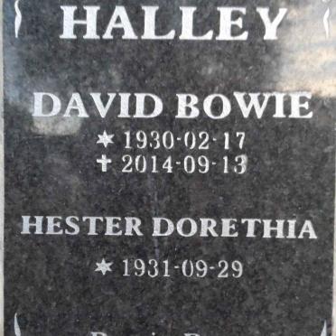 HALLEY David Bowie 1930-2014 &amp; Hester Dorethia 1931-