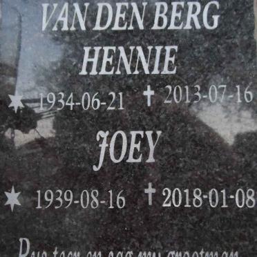 BERG Hennie, van den 1934-2013 &amp; Joey 1939-2018