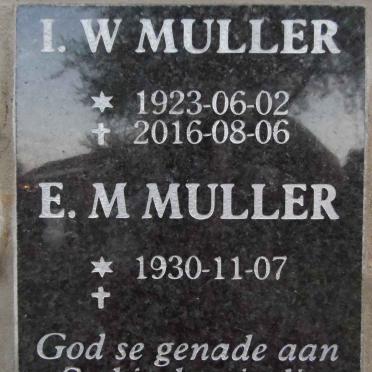 MULLER I.W. 1923-2016 &amp; E.M. 1930-