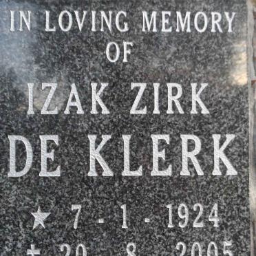 KLERK Izak Zirk, de 1924-2005