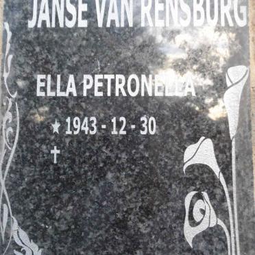 RENSBURG Ella Petronella, Janse van 1943-