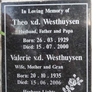 WESTHUYSEN Theo, v.d. 1929-2000 &amp; Valerie 1935-2006