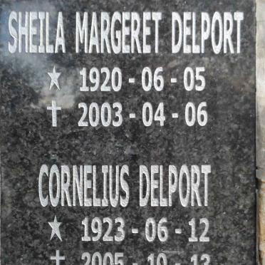 DELPORT Cornelius 1923-2003 &amp; Sheila Margeret 1920-2003