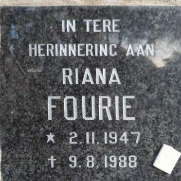 FOURIE Riana 1947-1988