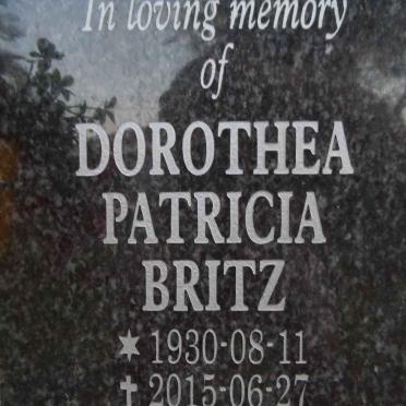 BRITZ Dorothea Patricia 1930-2015