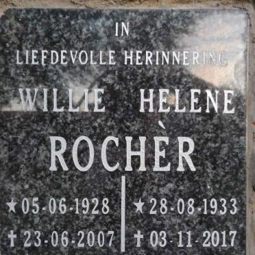 ROCHER Willie 1928-2007 &amp; Helene 1933-2017