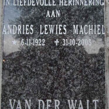 WALT Andries Lewies Machiel, van der 1922-2008