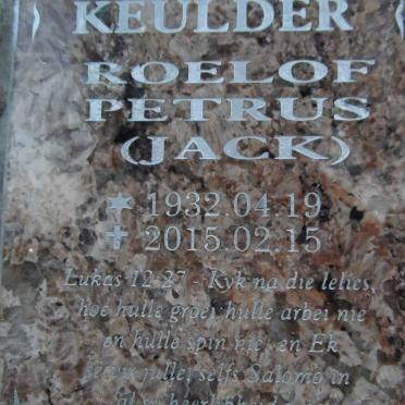 KEULDER Roelof Petrus 1932-2015