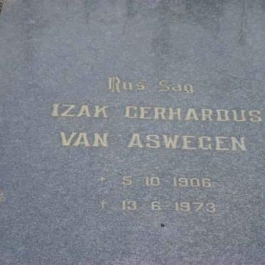 ASWEGEN Izak Gerhardus, van 1906-1973
