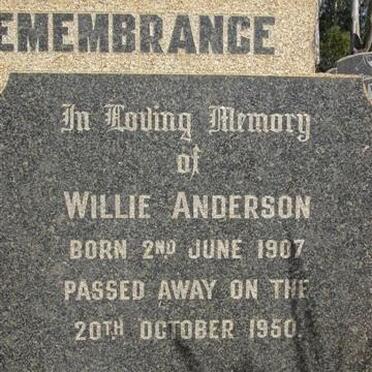 ANDERSON Willie 1907-1950