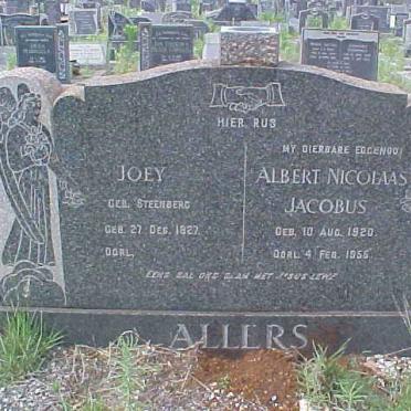 ALLERS Albert Nicolaas Jacobus 1920-1955 &amp; Joey STEENBERG 1827-