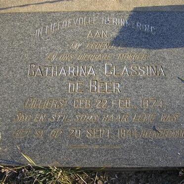 BEER Catharina Classina, de néé CILLIERS 1874-1944