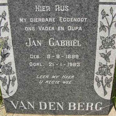 BERG Jan Gabriel, van den 1899-1963