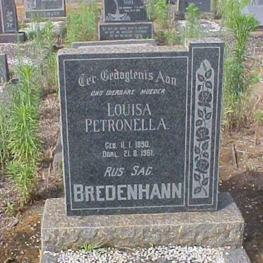 BREDENHANN Louisa Petronella 1890-1961