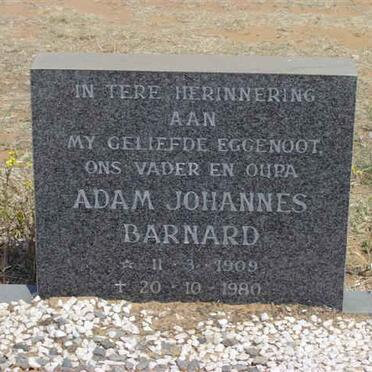 BARNARD Adam Johannes 1909-1980