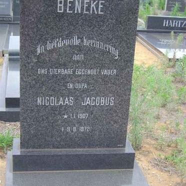BENEKE Nicolaas Jacobus 1907-1972