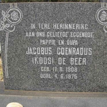 BEER Jacobus Coenradus, de 1908-1975