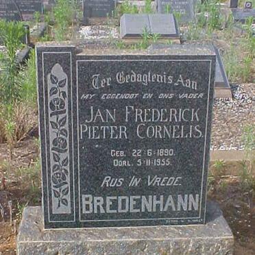BREDENHANN Jan Frederick Pieter Cornelis 1890-1955