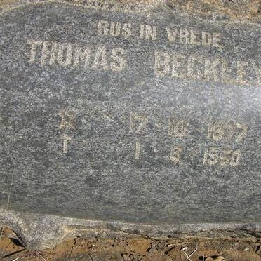 BECKLEY Thomas 1877-1950