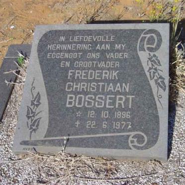 BOSSERT Frederik Christiaan 1896-1977