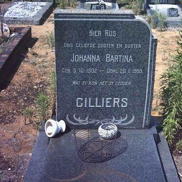 CILLIERS Johanna Bartina 1902-1959