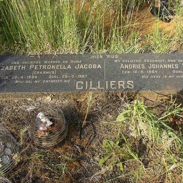 CILLIERS Andries Johannes Wiegard 1884-1961 &amp; Elizabeth Petronella Jacoba ERASMUS 1884-1967