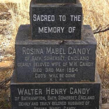 CANDY Walter Henry -1941 &amp; Rosina Mabel -1964