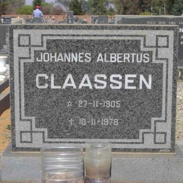 CLAASEN Johannes Albertus 1905-1978