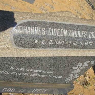 COETZEE Johannes Gideon Andries 1914-1976