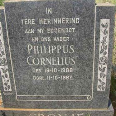 CRONJÉ Philippus Cornelius 1888-1962