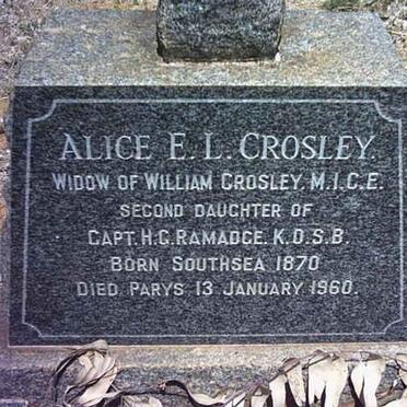 CROSLEY Alice E.C. 1870-1960