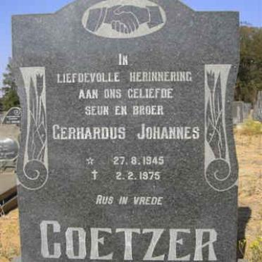 COETZER Gerhardus Johannes 1945-1975
