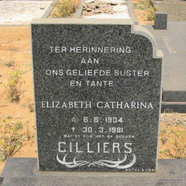 CILLIERS Elizabeth Catharina 1904-1981