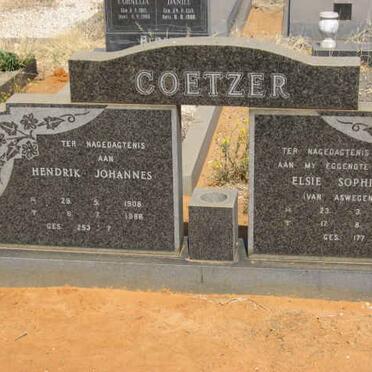 COETZER Hendrik Johannes 1908-1988 &amp; Elsie Sophia VAN ASWEGEN 1910-1982