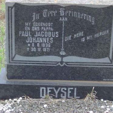 DEYSEL Paul Jacobus Johannes 1936-1971