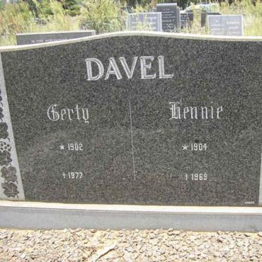 DAVEL Hennie 1904-1969 &amp; Gerty 1902-1977