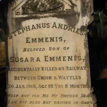 EMMENIS Stephanus Andries -1918