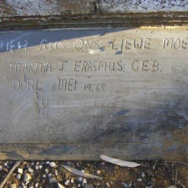ERASMUS Martha J. 1883-1945