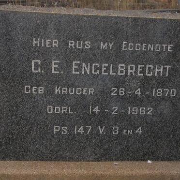 ENGELBRECHT G.E. néé KRUGER 1870-1962