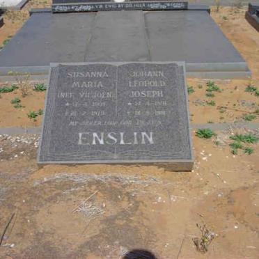 ENSLIN Johann Leopold Joseph ??-?? &amp; Susanna Maria VILJOEN 1909-1979