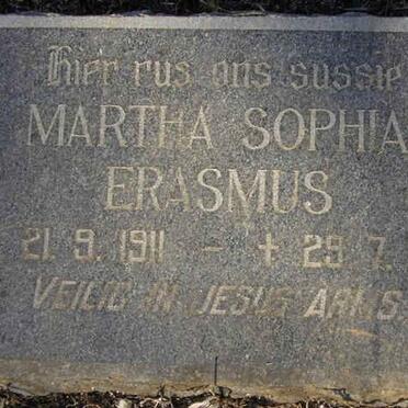 ERASMUS Martha Sophia 1911-1918