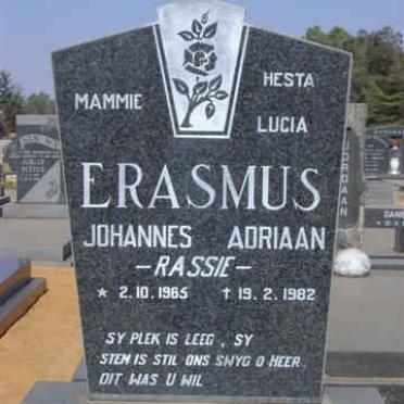 ERASMUS Johannes Adriaan 1965-1982