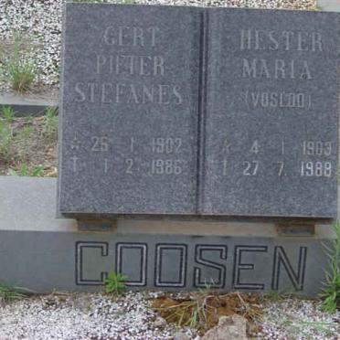 GOOSEN Gert Pieter Stefanus 1902-1986 &amp; Hester Maria VOSLOO 1903-1988